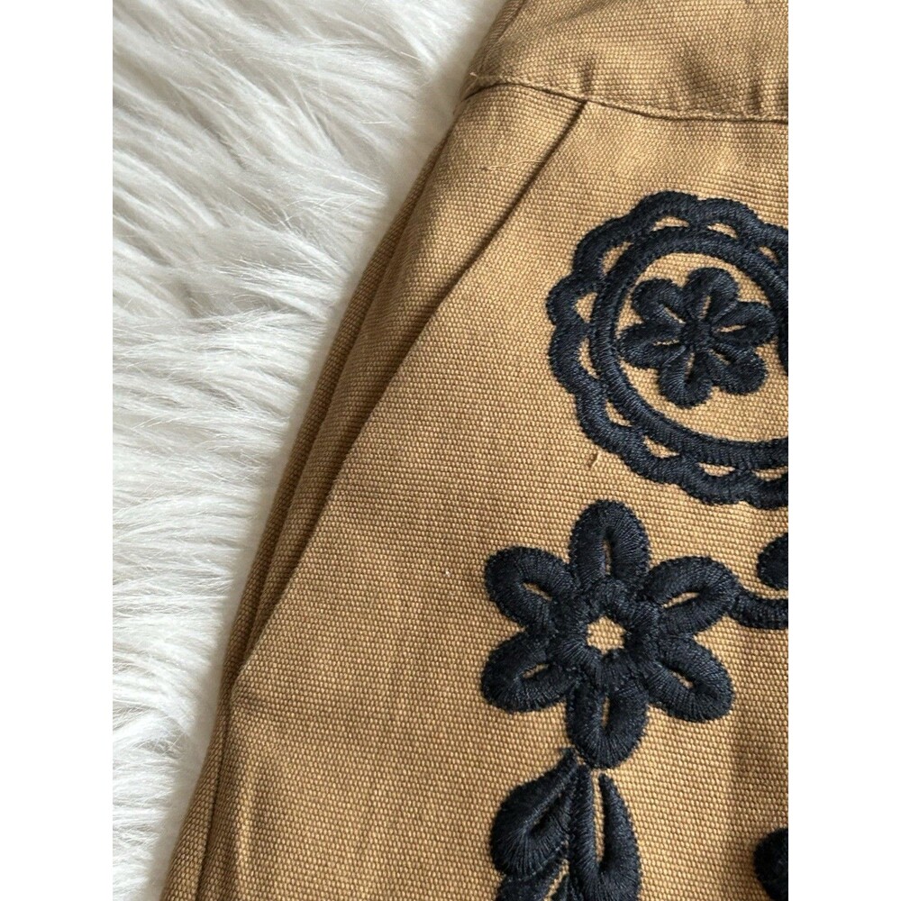 BODEN Women’s Size 10 Camel Brown Embroidered Mini Skirt NWT W/Pockets - Picture 10 of 15